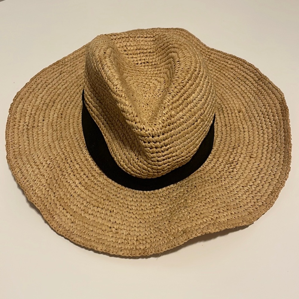 J. Crew 100% Raffia sStraw hat M/L